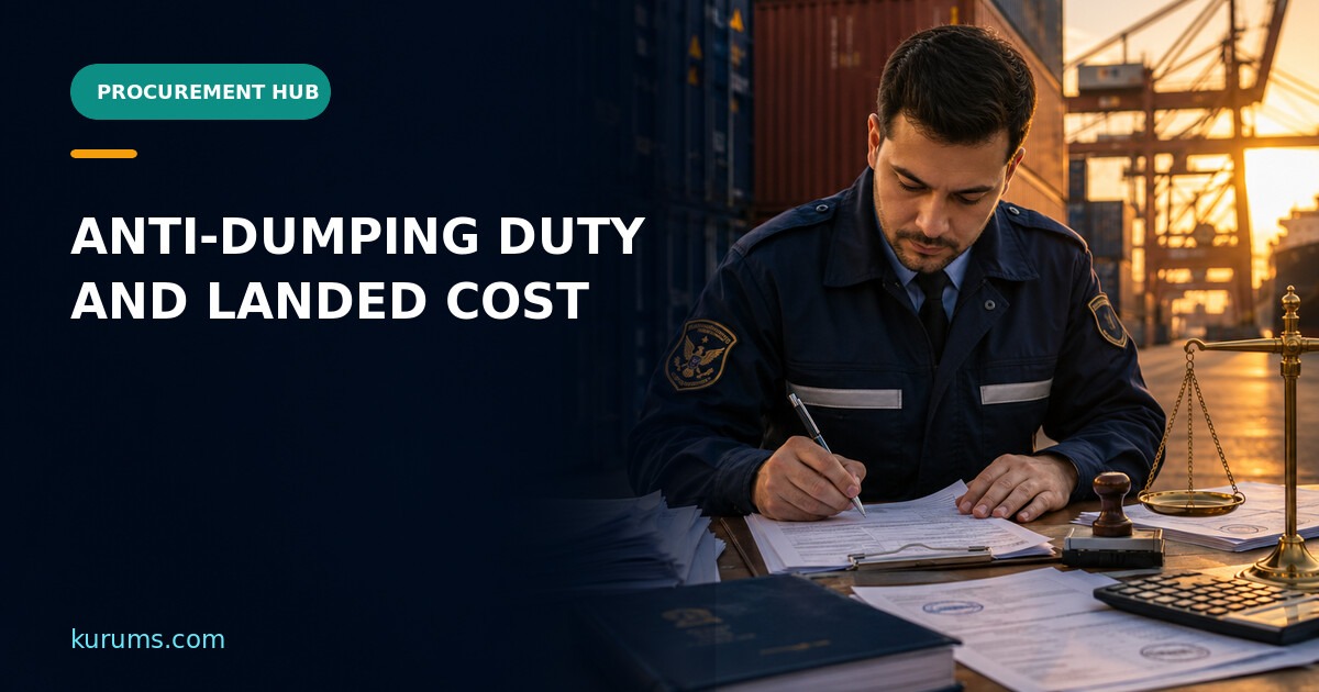 Procurement Hub cover for Anti-Dumping Duty: Supplier Sourcing and Landed-Cost Controls