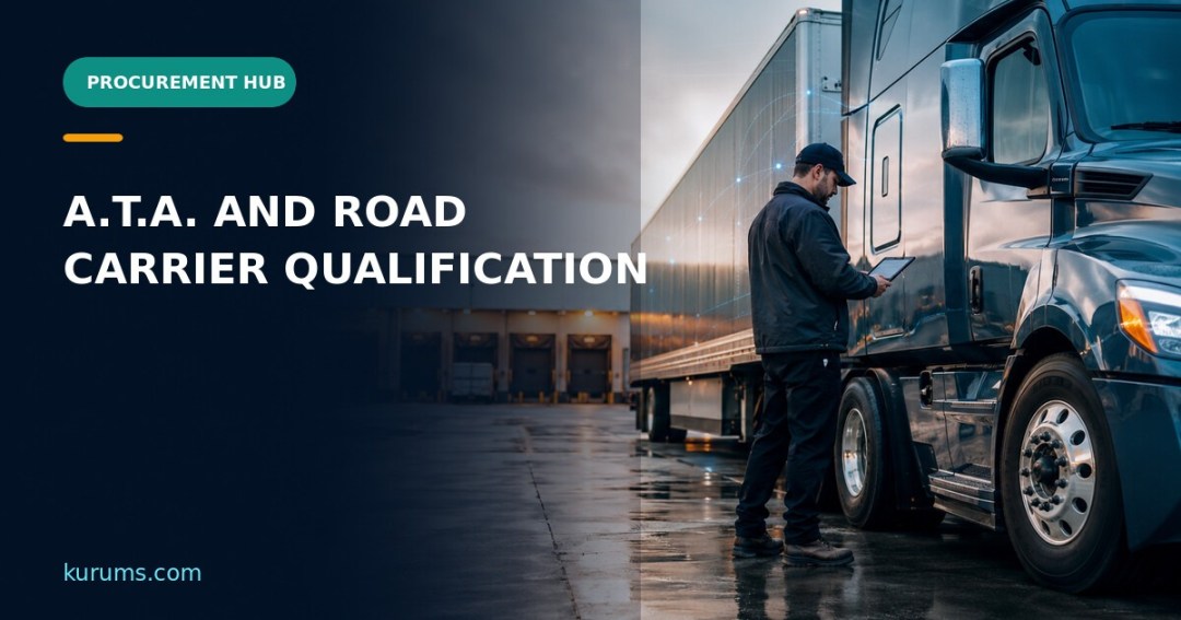 Procurement Hub cover for A.T.A. and Road Carrier Qualification: Procurement Controls for Motor Freight