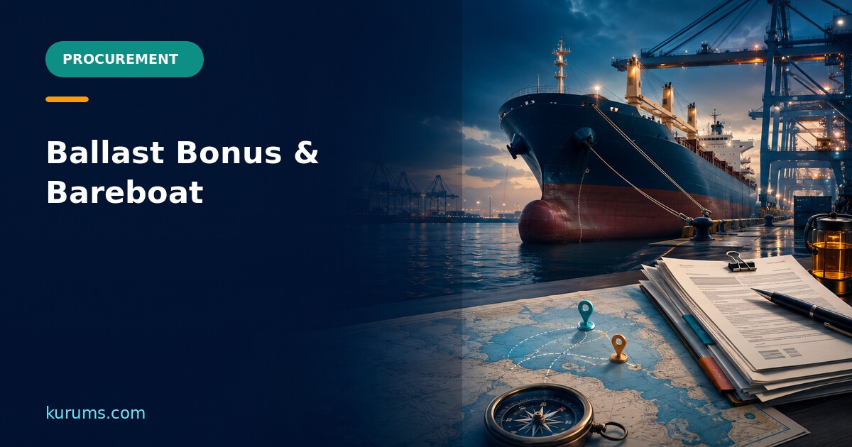 { "raw": "Ballast Bonus, Bareboat and Bar-Bound: Decoding BB Charter Terms", "rendered": "Ballast Bonus, Bareboat and Bar-Bound: Decoding BB Charter Terms" } — Kurums Procurement Hub featured image