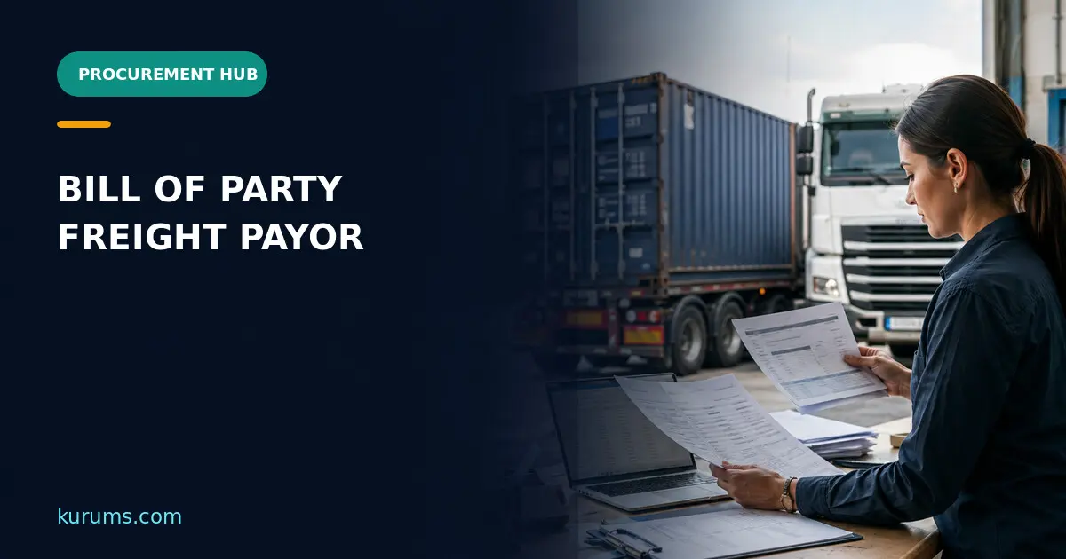 Procurement Hub cover for Bill of Party: Freight Payor, Invoice Ownership and Three-Party Controls