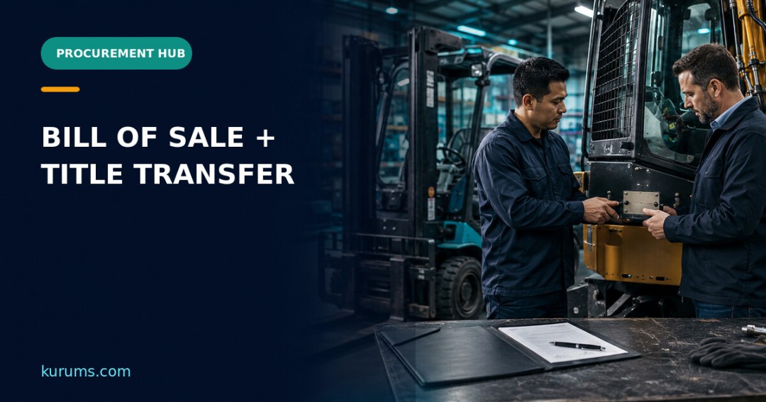 Procurement Hub cover for Bill of Sale and Title Transfer: Handover Controls for Cargo and Equipment