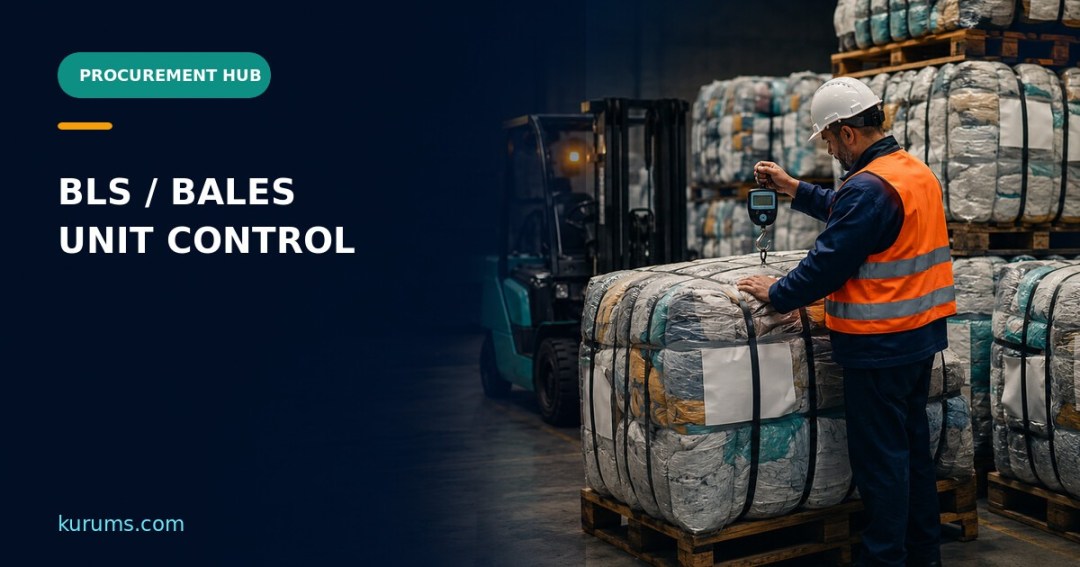 BLS (Bales): Unitization, Count and Freight-Data Controls