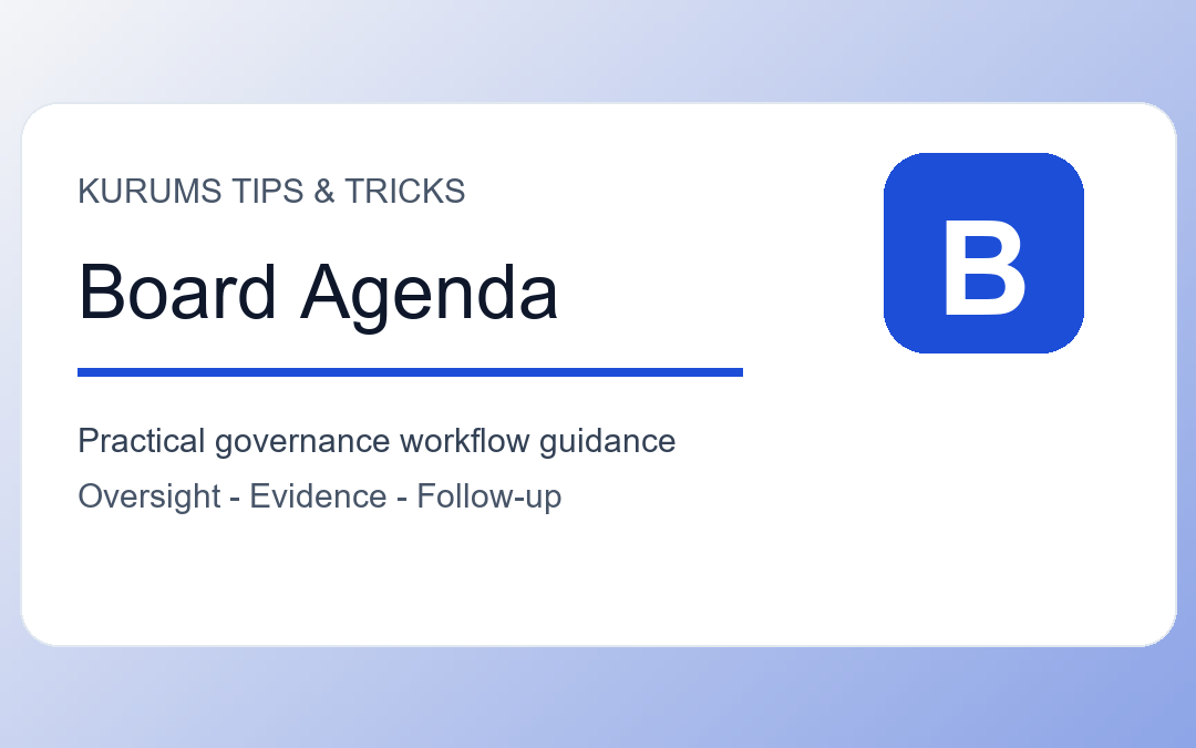 Board Meeting Agenda Tips: How to Keep Governance Meetings Focused