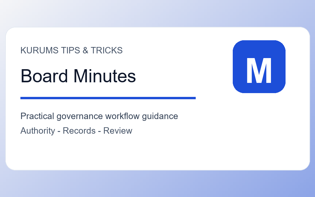Board Minutes Writing Tips: How to Create Records That Support Good Governance