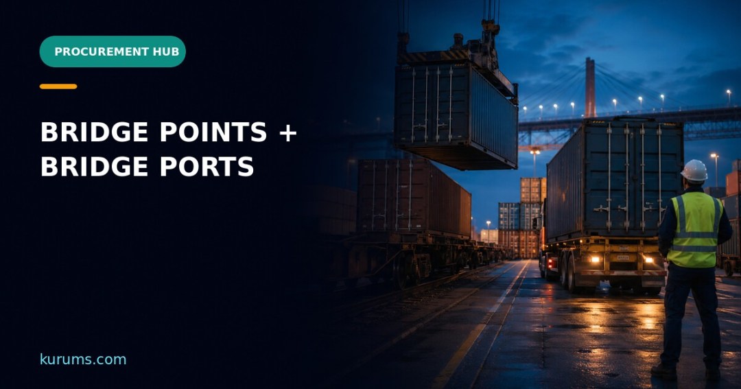Procurement Hub cover for Bridge Points and Bridge Ports: Intermodal Handoff and Inland Gateway Controls