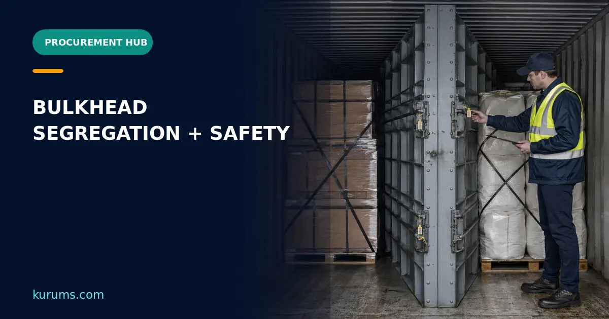 Procurement Hub cover for Bulkhead: Cargo Segregation, Structural Separation and Compatibility Controls