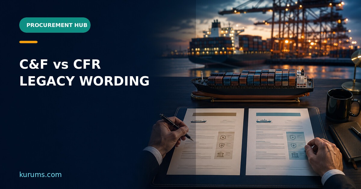 Procurement Hub cover for C&F vs CFR: Retiring Legacy Cost-and-Freight Wording