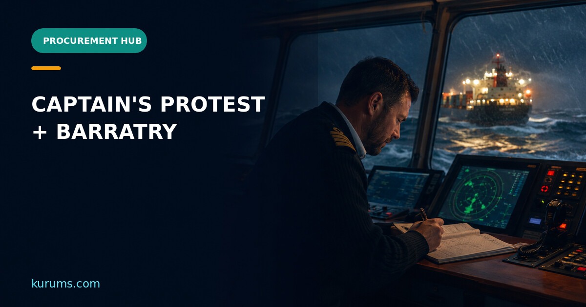 Procurement Hub cover for Captain’s Protest and Barratry: Marine Incident Evidence for Procurement
