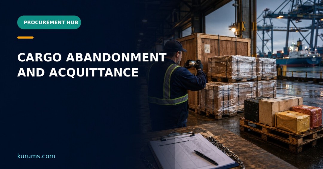 Procurement Hub cover for Cargo Abandonment and Acquittance: Controlled Release, Disposal and Claim Closure