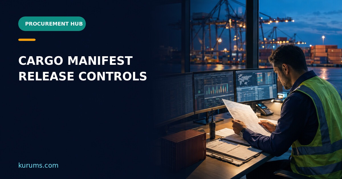 Procurement Hub cover for Cargo Manifest: Shipment Master Data, Screening and Release Controls