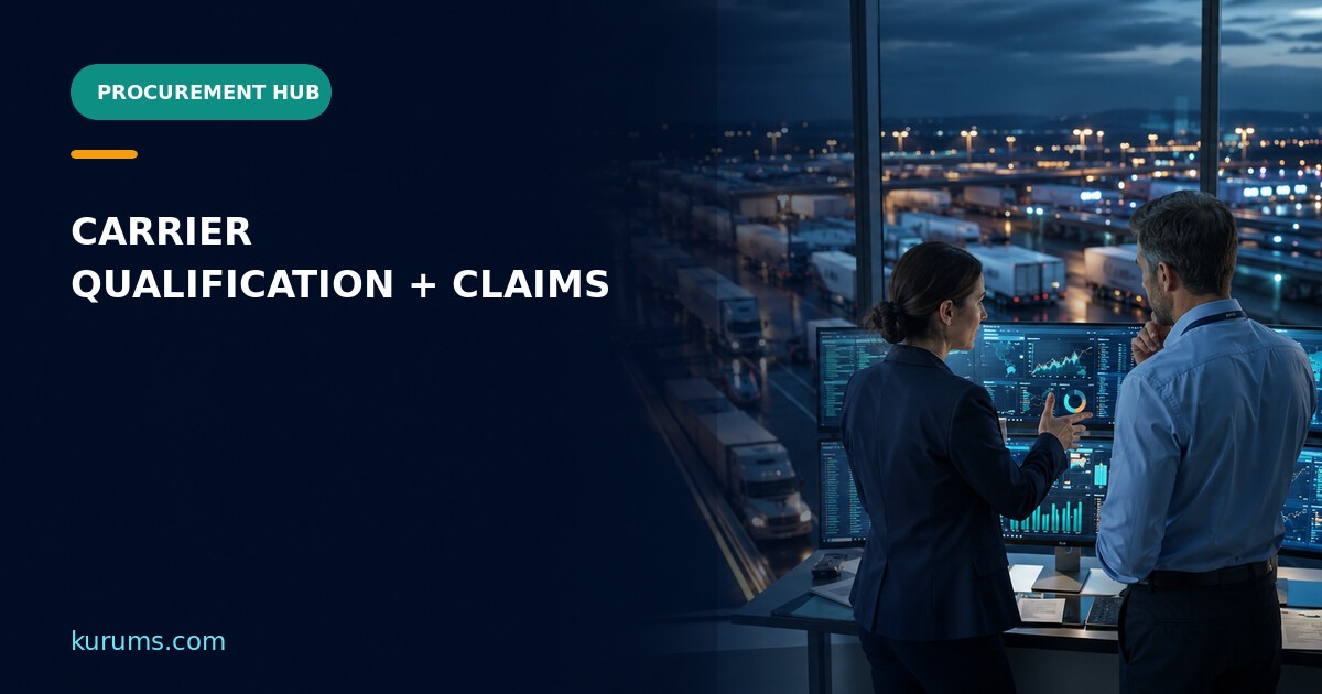 Procurement Hub cover for Carrier Qualification: Contract Scope, Capacity and Claims Controls