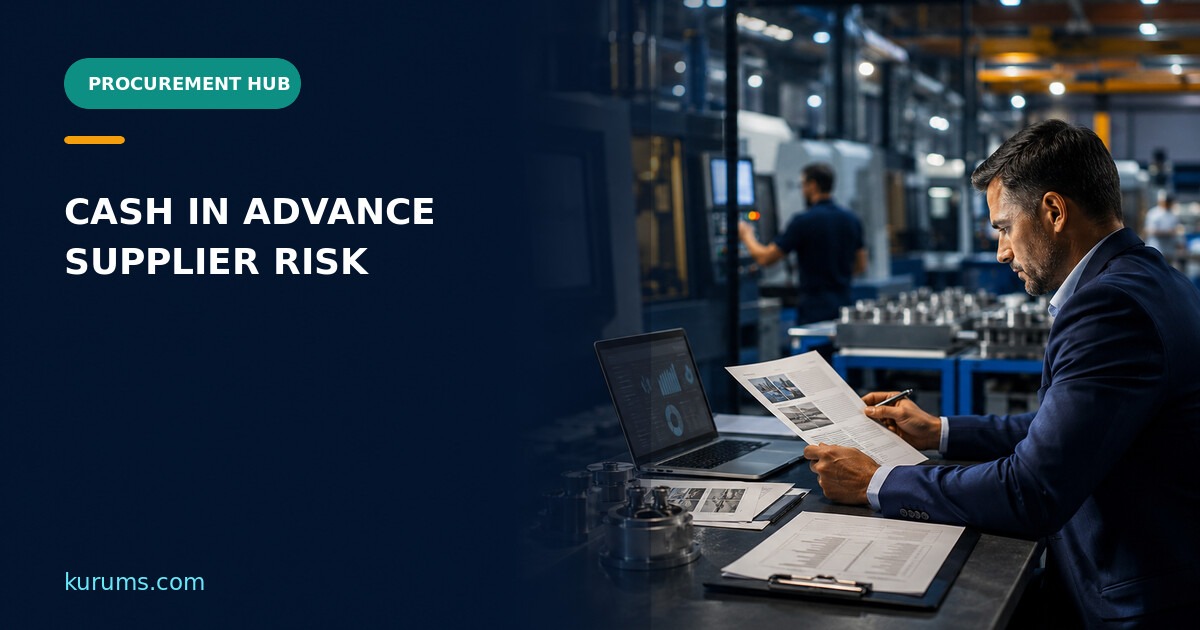 Procurement Hub cover for Cash in Advance: Supplier Risk, Milestones and Working-Capital Controls