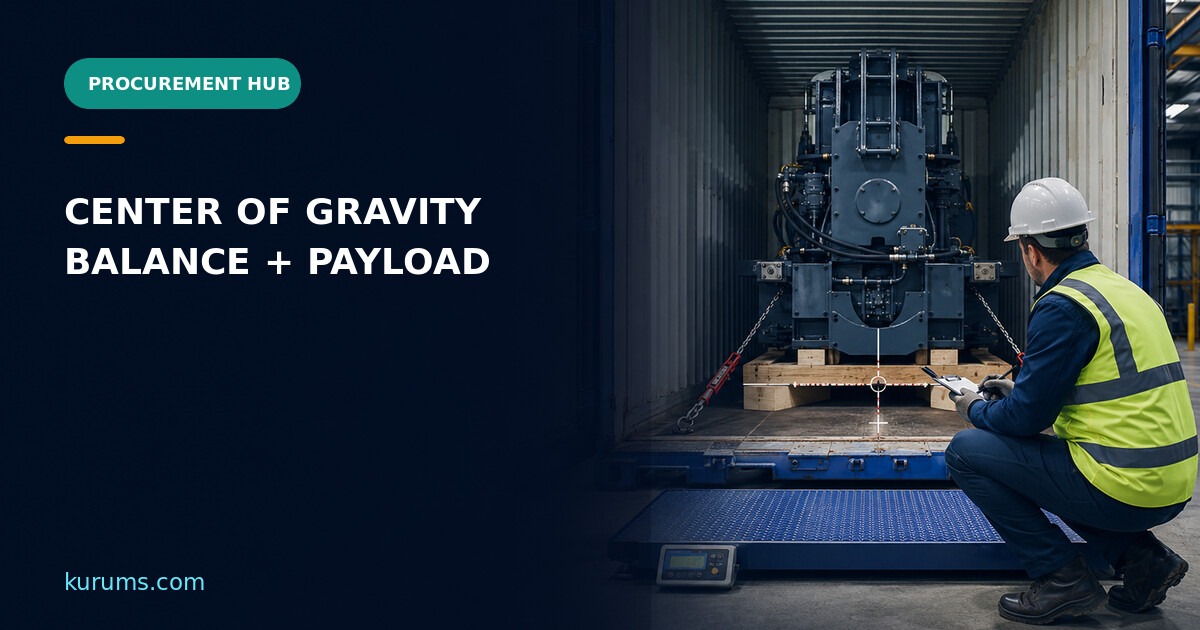 Procurement Hub cover for Center of Gravity: Balance, Payload and Safe-Stowage Controls