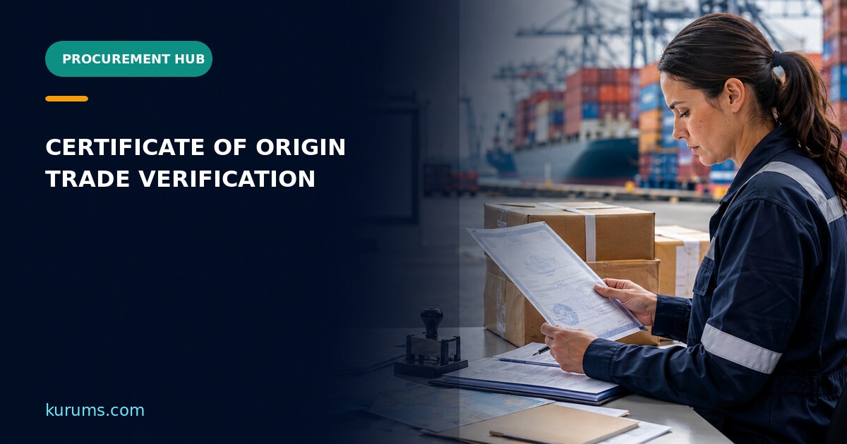 Procurement Hub cover for Certificate of Origin: Trade Preference, Verification and Supplier Data Controls