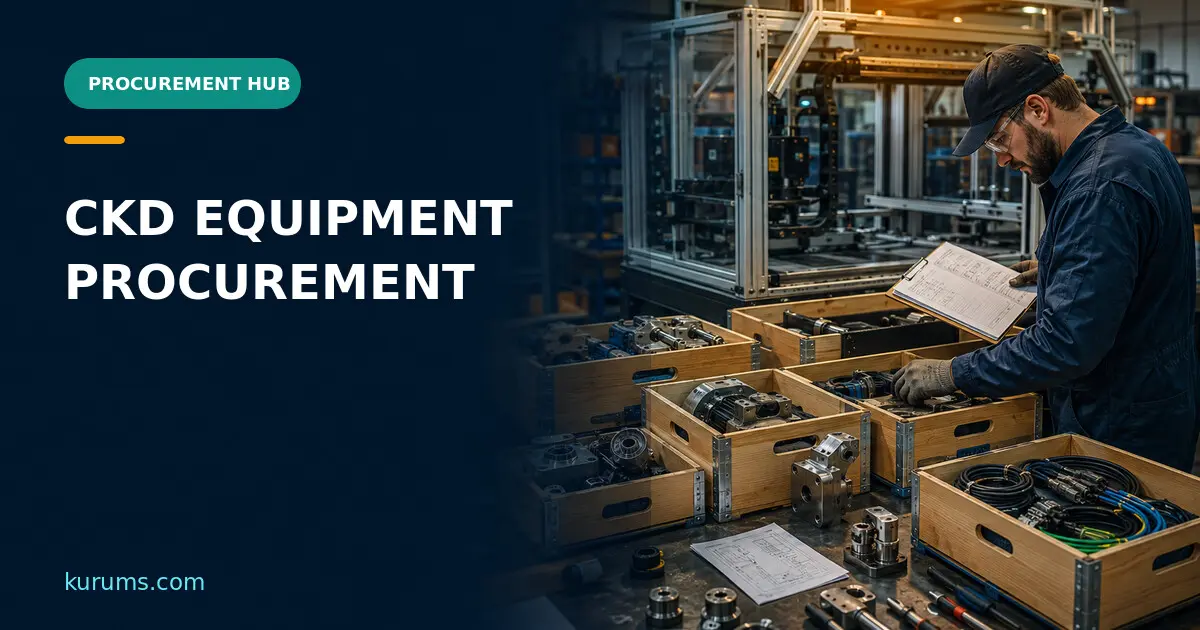 Procurement Hub cover for CKD (Completely Knocked Down): Equipment Sourcing, Packaging and Assembly Controls