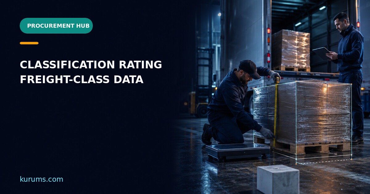 Procurement Hub cover for Classification Rating: Freight-Class Data, Density and Invoice Governance