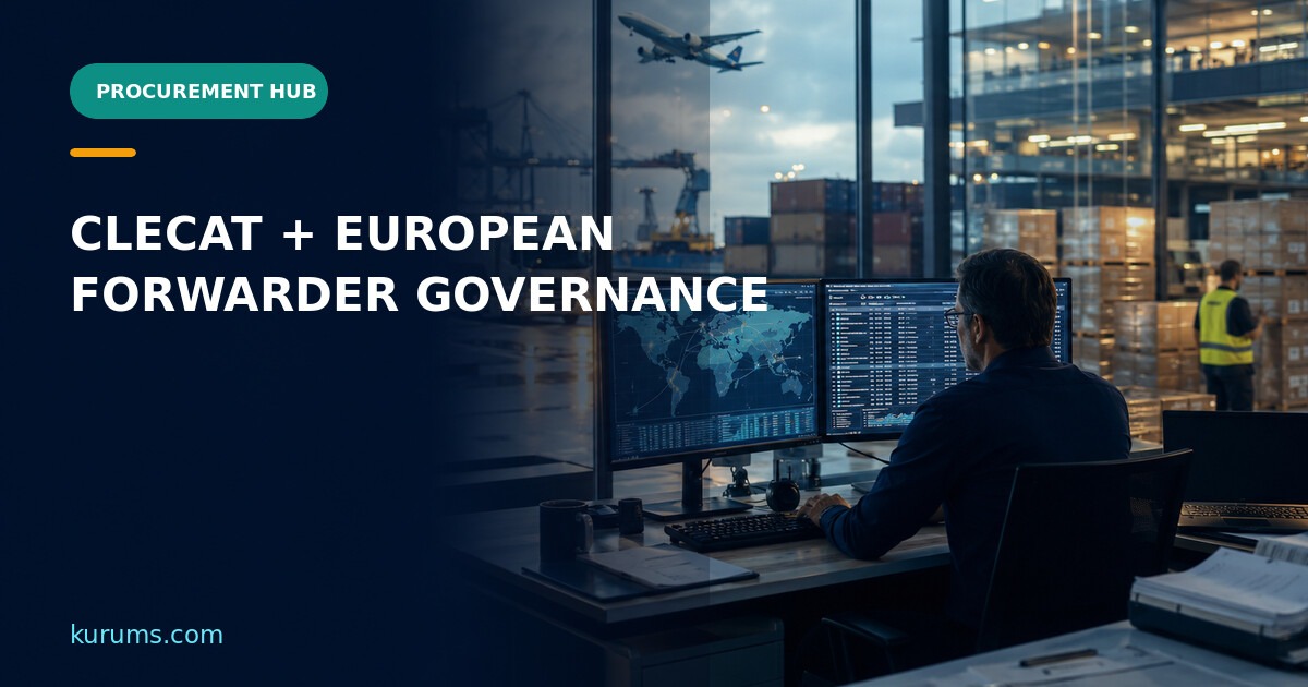 Procurement Hub cover for CLECAT and European Forwarder Governance: Procurement Signals for Customs and Logistics