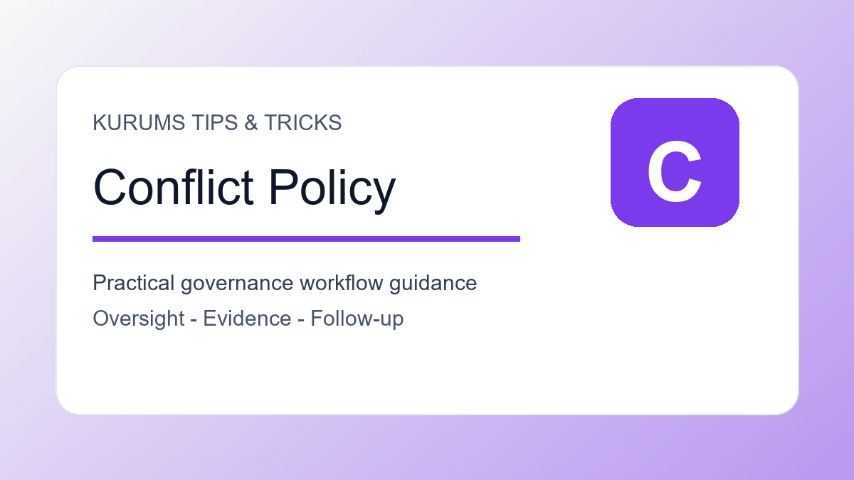 Conflict of Interest Policy Tips: How to Make Disclosure Practical