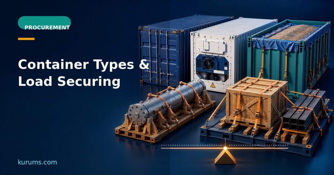 Freight container types with blocking, bracing and cargo securing controls