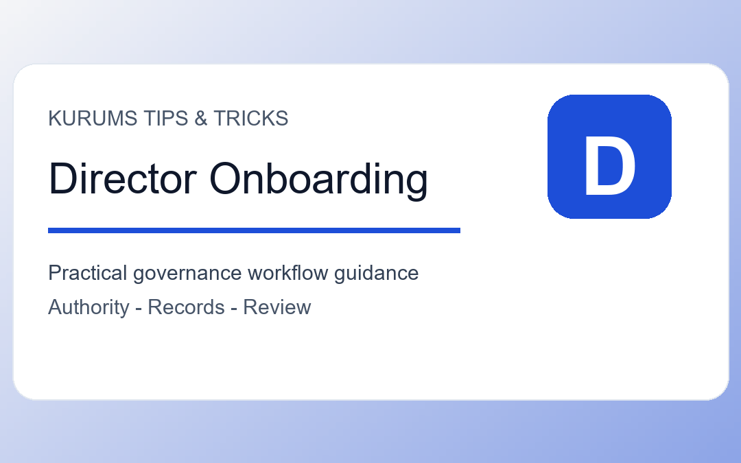Director Onboarding Tips: How to Help New Board Members Contribute Faster