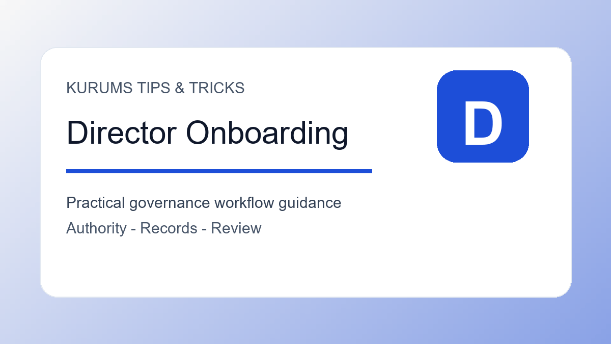 Director Onboarding Tips: How to Help New Board Members Contribute Faster