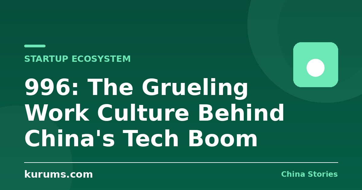 996: The Grueling Work Culture Behind China's Tech Boom