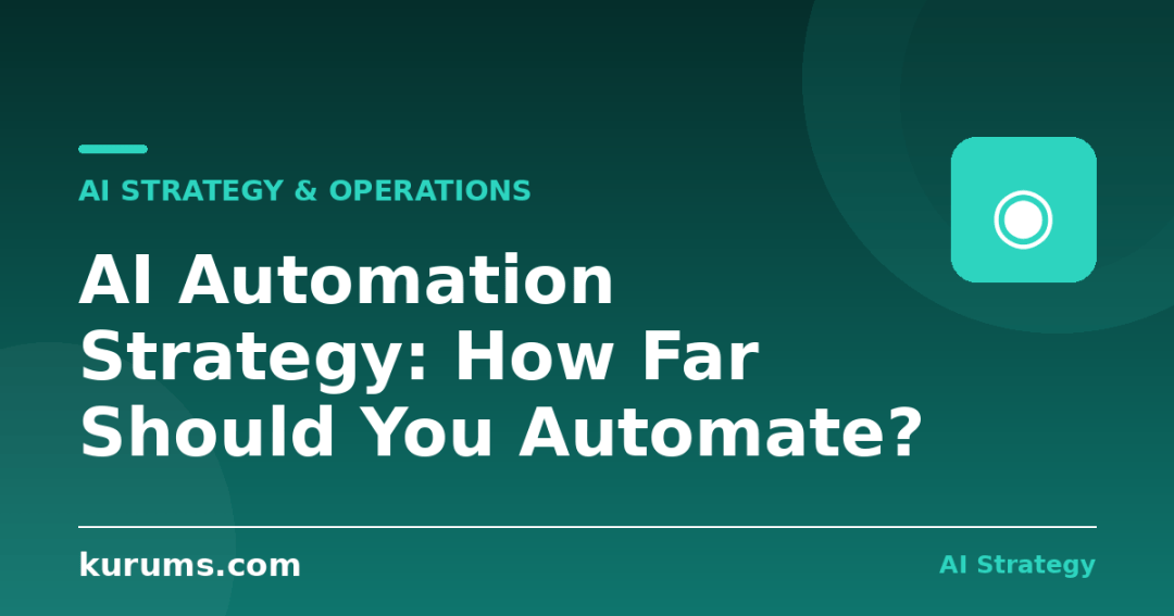 AI Automation Strategy: How Far Should You Automate?