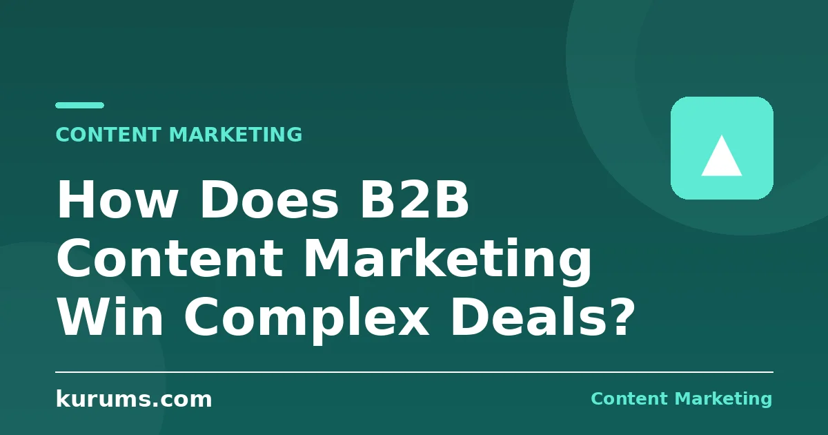 How Does B2B Content Marketing Win Complex Deals?