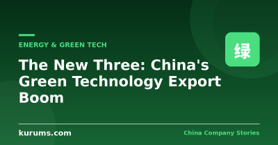 The New Three: China’s Green Technology Export Boom