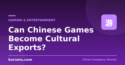 Can Chinese Games Become Cultural Exports?