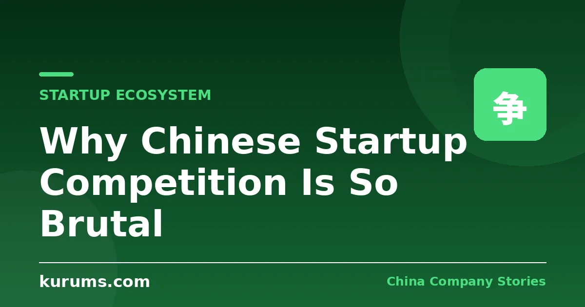 Why Chinese Startup Competition Is So Brutal