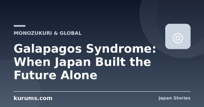 Galapagos Syndrome: When Japan Built the Future Alone