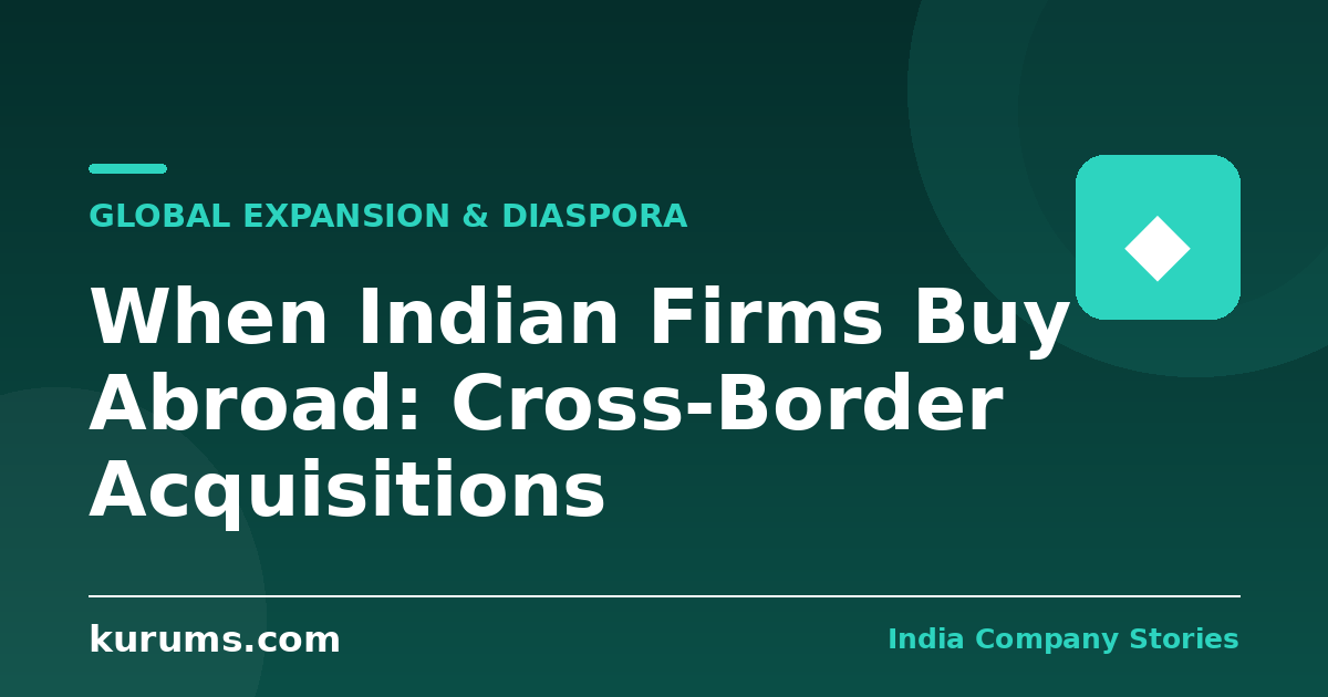 When Indian Firms Buy Abroad: Cross-Border Acquisitions