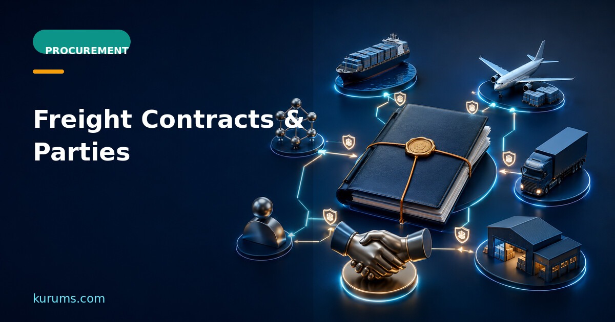 Freight contract connecting cargo owners, carriers, brokers and logistics providers