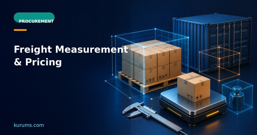 Cargo dimensions, volume and weight used to calculate freight charges