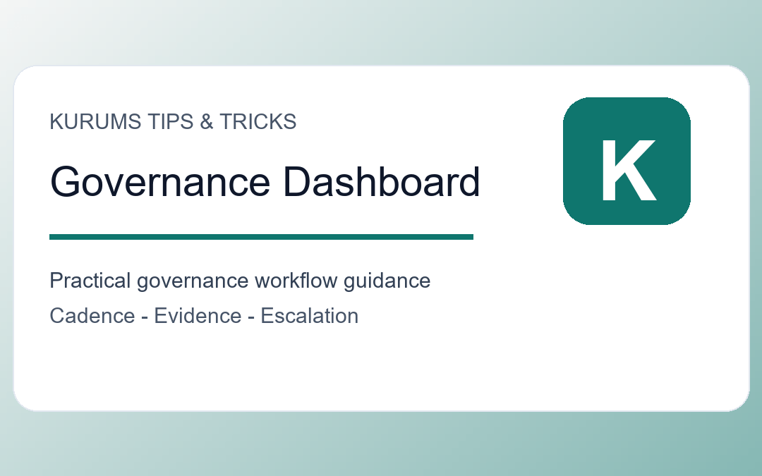 Governance Dashboard KPI Tips: How to Show Oversight Signals Without Noise