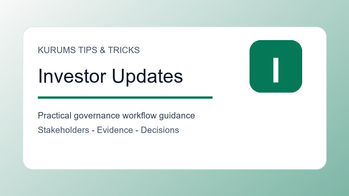 Investor Communication Tips: How to Share Updates Without Creating Confusion