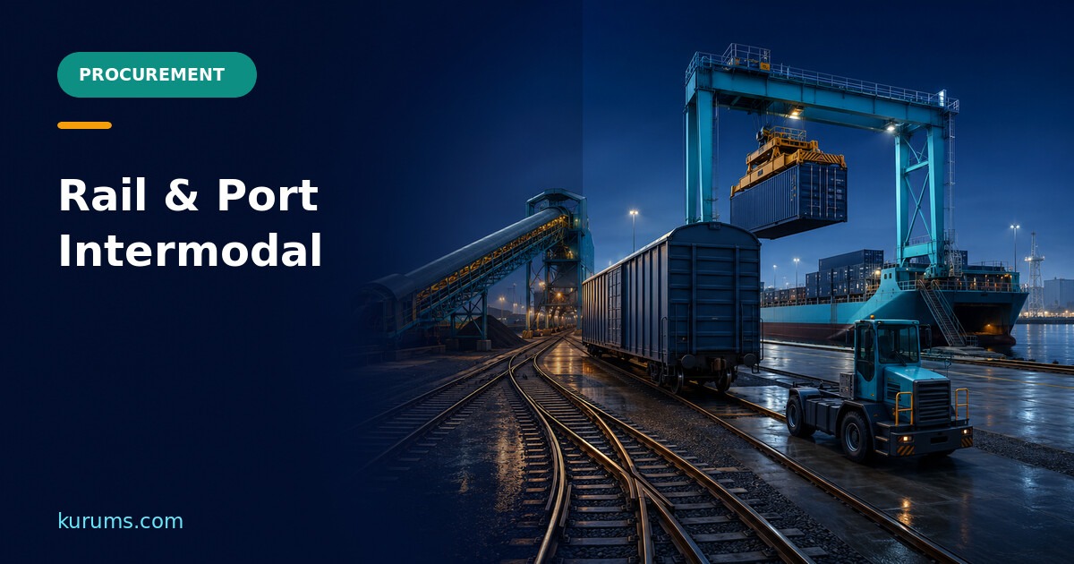 { "raw": "Rail and Port Intermodal Equipment: AAR, Boxcars, Carfloats and Classification Yards", "rendered": "Rail and Port Intermodal Equipment: AAR, Boxcars, Carfloats and Classification Yards" } — Kurums Procurement Hub featured image