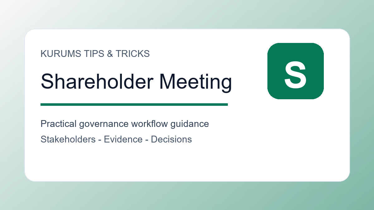 Shareholder Meeting Preparation Tips: How to Run a Clear and Credible Meeting