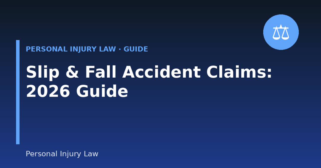 Slip and Fall Accident Claims: Your Rights, Proving Fault, and What They’re Worth (2026 Guide)