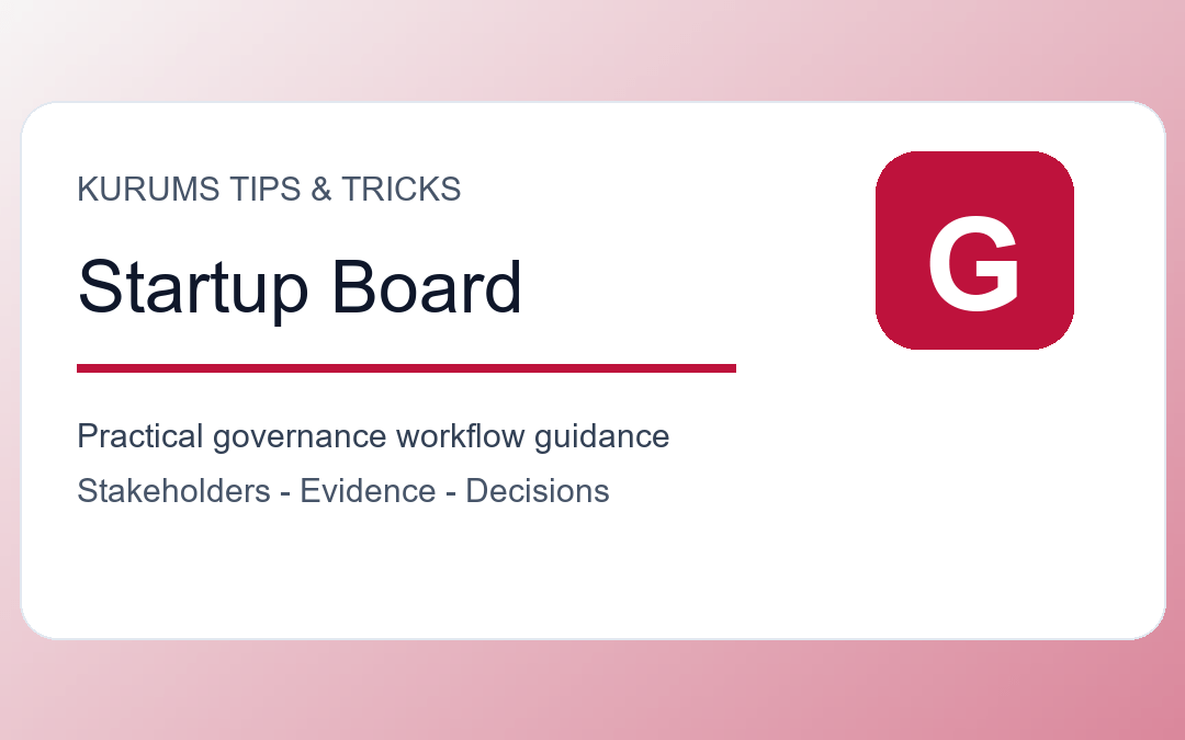 Startup Board Governance Tips: How Founders Can Build Oversight Without Slowing Down