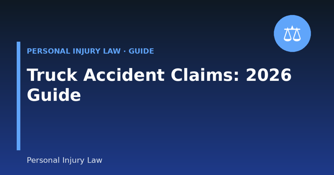 Truck Accident Claims: Why They’re Different, Who’s Liable, and What They’re Worth (2026 Guide)