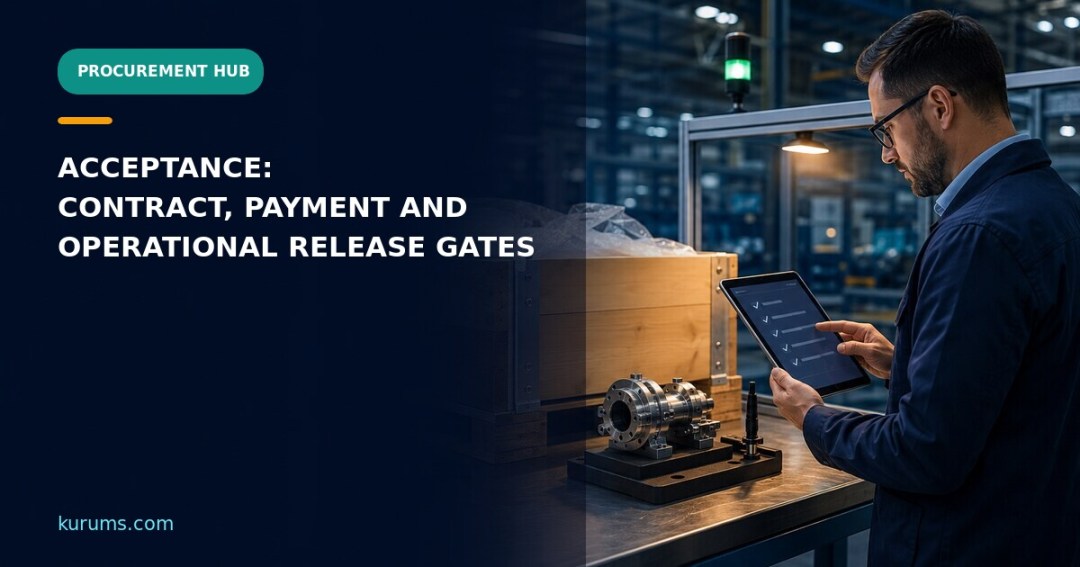 Acceptance: Contract, Payment and Operational Release Gates