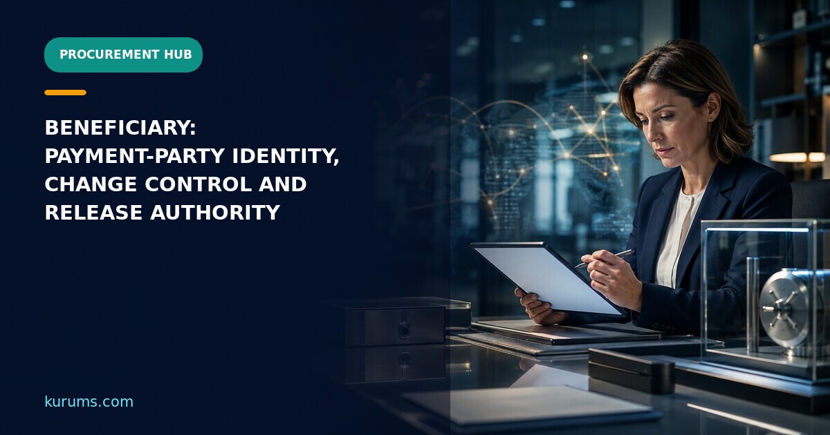 Procurement Hub featured cover for Beneficiary: Payment-Party Identity, Change Control and Release Authority