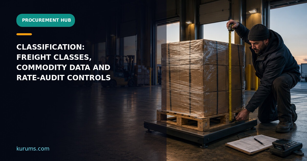Procurement Hub featured cover for Classification: Freight Classes, Commodity Data and Rate-Audit Controls
