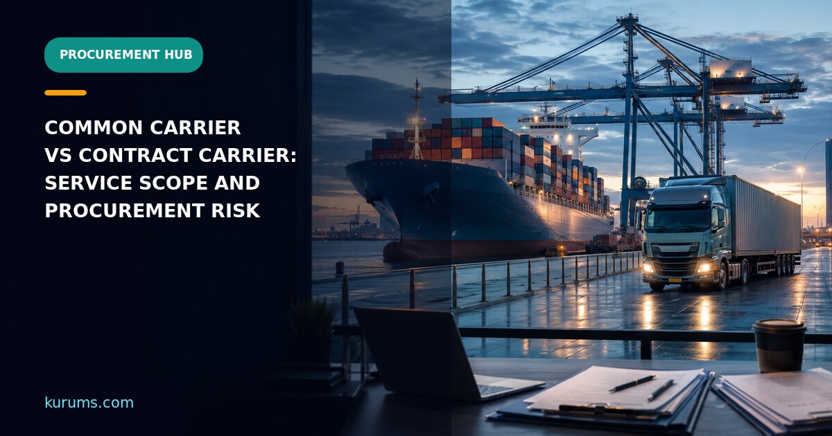 Procurement Hub featured cover for Common Carrier vs Contract Carrier: Service Scope, Tariffs and Procurement Risk