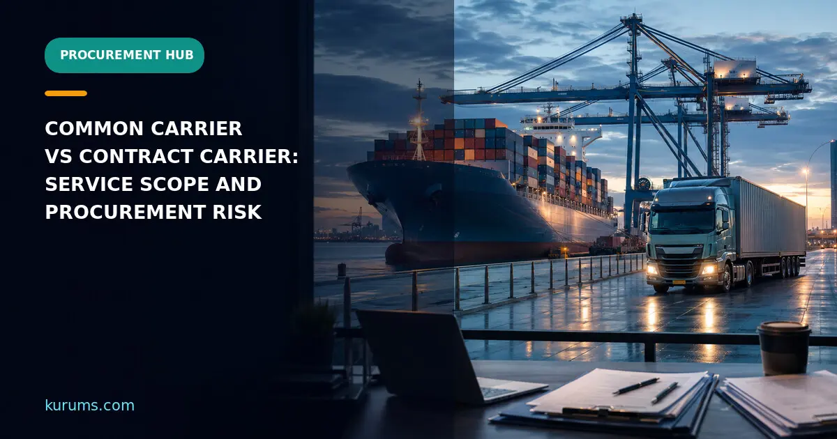 Procurement Hub featured cover for Common Carrier vs Contract Carrier: Service Scope, Tariffs and Procurement Risk