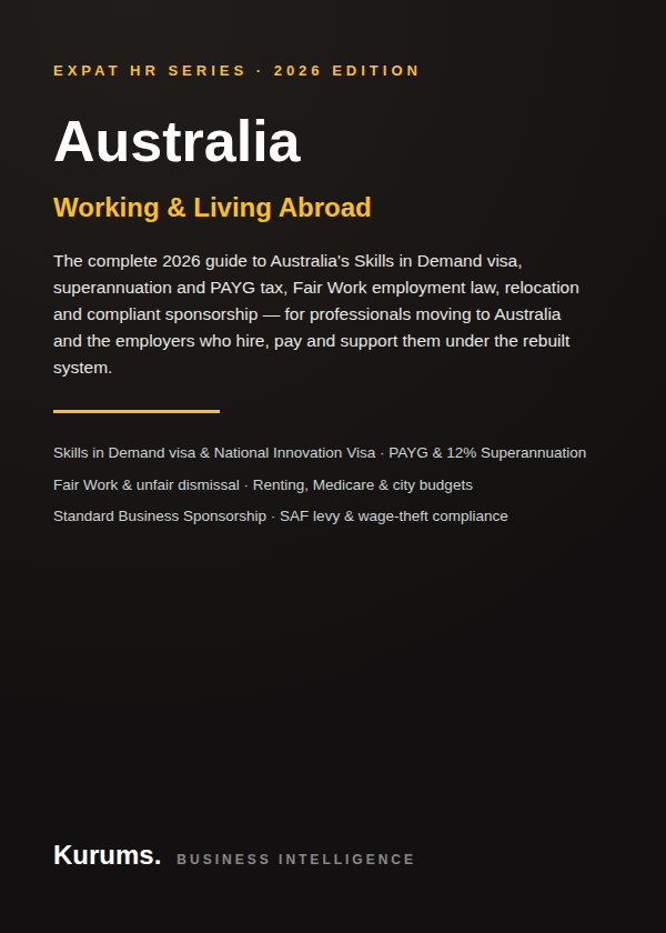 Australia — Expat HR Country Guide 2026 (E-book, PDF + EPUB)