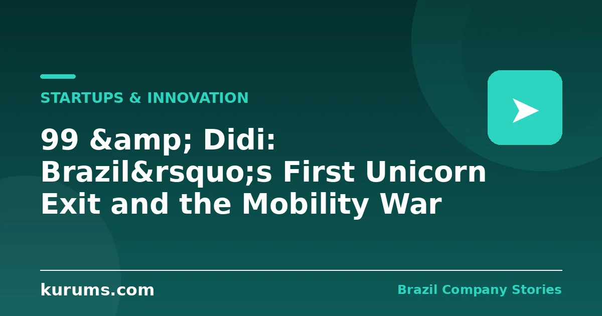 99 & Didi: Brazil’s First Unicorn Exit and the Mobility War
