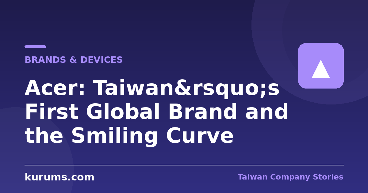 Acer: Taiwan’s First Global Brand and the Smiling Curve